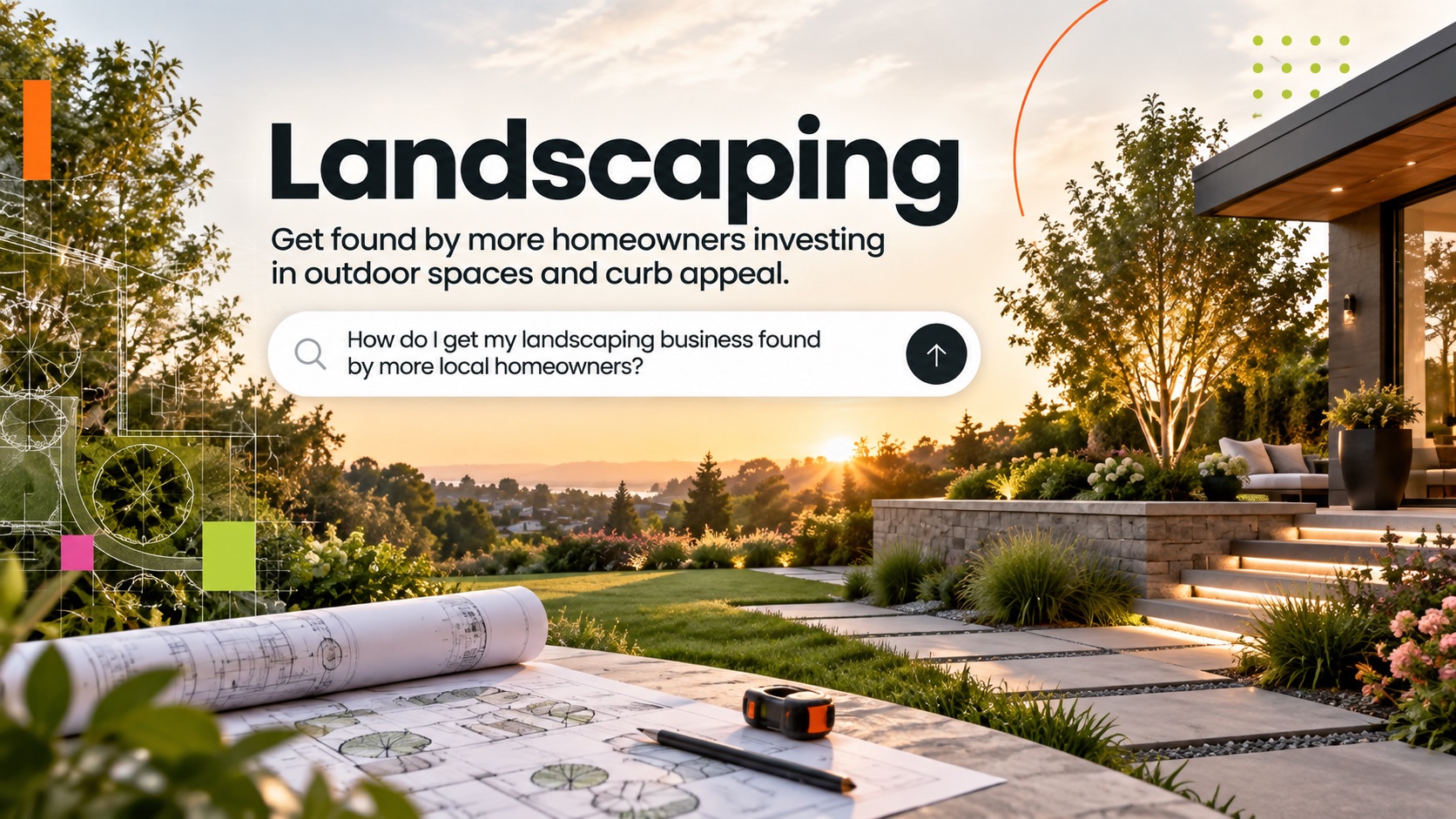 Landscaping SEO strategy for a local landscaping company business.