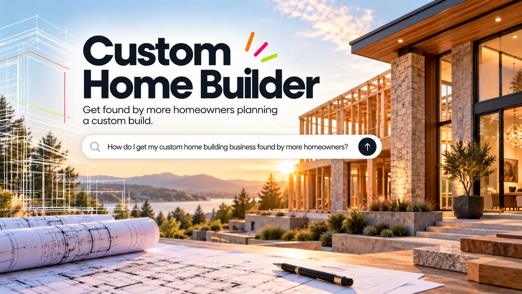 Custom Home Builder: Get found by more homeowners planning a custom build.
