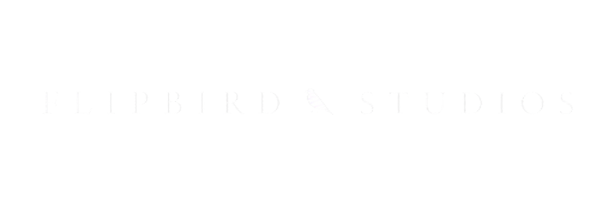 FlipBird Studios logo: a serif wordmark with a bird mark between FLIPBIRD and STUDIOS.